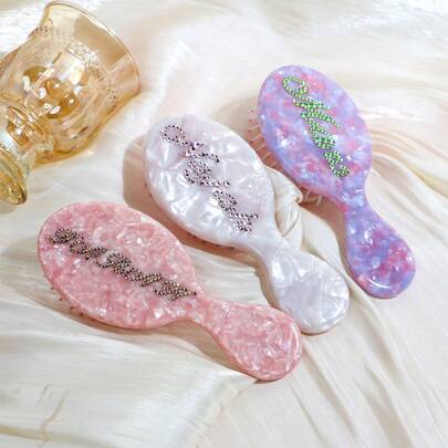 맞춤형 헤어 액세서리, 개인화 된 헤어 빗, 맞춤형 이름 헤어 브러쉬, 맞춤형 이름 헤어 빗, 헤어 클립, 웨딩 신부 들러리 액세서리, 다기능, 장식, 레터, 단색, 절묘한, 세련된, 빈티지, 현대, 다채로운, 레저, 기본, 캐주얼, 부드러운, 독특한, 맞춤형, 개인화