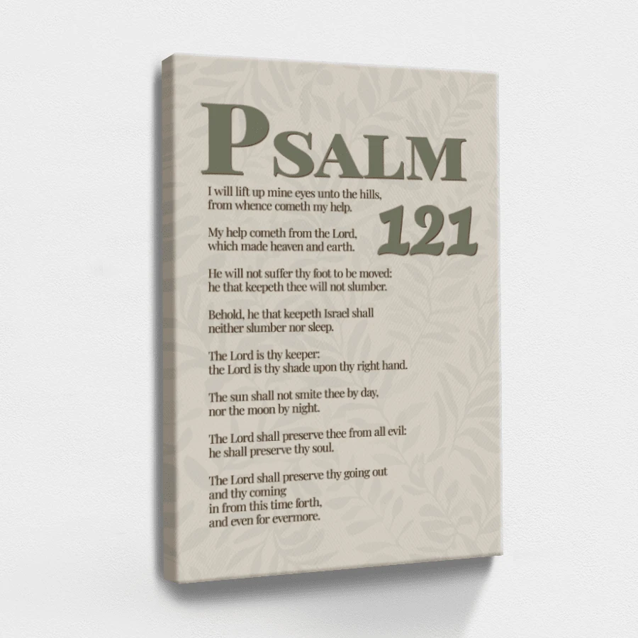 Sage Green Wall Art, Modern Scripture Poster, Poster, Psalm Quotes, Scripture Art, Wooden Framed Canvas Poster - Framed, Vertical - 裱框畫布 - 查看 1