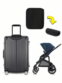 2 件装婴儿推车手套多功能行李箱手柄套把手套 - 黑色 - 查看 2