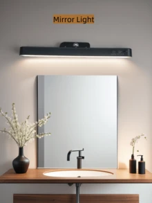 1pc USB Rechargeable Makeup Mirror Light, Eye-Caring Desk Lamp, Bedroom Lights,Aquarium Lights,Stick On Wall Lights,Wardrobe Lights,Lamp Bedroom,Reading Light, Adjustable Color & Brightness, Angle Adjustable, Wireless Makeup Light For Bathroom Mirror,Colourful Cabinet Lighting LED Lamp, Rechargeable Battery Night Light, With Lighting Memory And Magnetic Base For Easy Installation Without Adhesives, For Stairs, Kitchen And Bathroom.