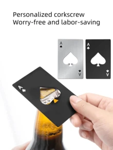Kreative Flaschenöffner, minimalistischer Getränkeflaschenöffner, Schlüsselanhänger Bierflaschenöffner, kleiner & großer Anhänger Flaschenöffner, multifunktionaler Bierflaschenöffner, kreativer Spielkarten Bierflaschenöffner, Edelstahl Flaschenöffner, Pik Flaschenöffner, personalisierter Bierflaschenöffner