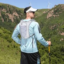 Ultralight Night Reflective Running Bag Cycling Backpack - (Without Water Bottle) Breathable, Lightweight Hiking Backpack With Water Bottle Storage Space, Black Polyester, Suitable For Outdoor Sports And Festivals, Cycling Backpack - Grey - View 9