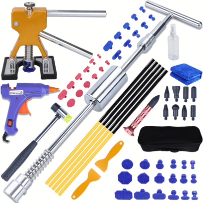 Kit de herramientas para reparación de abolladuras en el automóvil, juego profesional de herramientas para eliminación de abolladuras sin pintura en la carrocería, juego completo de herramientas de taller