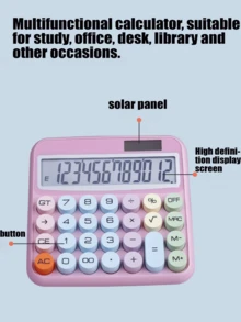 1pc Fashionable Multifunctional Desktop Calculator -Graduation Gifts, Cute Calculator, Office Accessory, Stylish Gadget, Lightweight Design - Multicolor - View 12