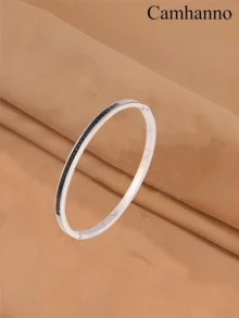 Camhanno 5/1pc Personalized Multi-Color Stainless Steel Bracelet Set With Unique Design, Fashionable , Multi-Element Design, Exquisite And Ideal Gift, Non Fading Jewelry, Fashionable