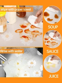 4 Washable Refrigerator Dividers - Waterproof And Oil-Repellent Refrigerator Mats For Freezers, Glass Shelves, Cabinets And Drawers - Essential Kitchen Storage Accessories
