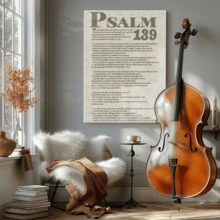 Sage Green Wall Art, Modern Scripture Poster, Poster, Psalm Quotes, Scripture Art, Wooden Framed Canvas Poster - Framed, Vertical - Framed Canvas - View 10