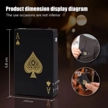 Lighter, Windproof And Green Flame, Can Be Filled With Butane Gas. Metal Poker Cool Design Outdoor, Indoor, Camping, Barbecue, Candles, Birthdays, Men's Gifts. (Excluding Butane Gas) - Red - View 2
