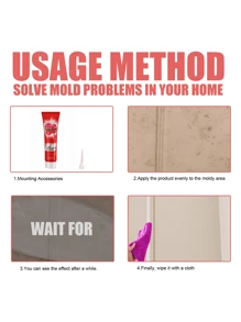 Multi-Purpose Mold & Mildew Remover Gel, Effective For Cleaning Stubborn Stains In Sinks, Bathtubs, Toilets, Bathrooms & Kitchens. Removes Mold & Mildew From Tile, Grout, Sinks, Toilets, Vanities. Odorless, Strong Cleaning Power.