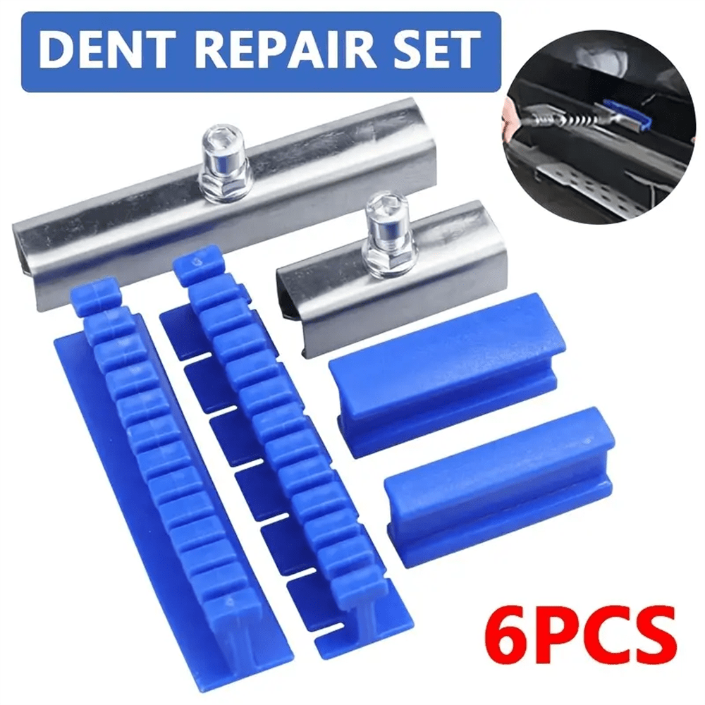 6 Stücke unbemalt Beulenaussbeuler Werkzeugsatz - Karosserie Reparatur Werkzeuge, Beulenaussbeuler Zubehör, geeignet zum Ausbeulen von Hagelschäden und kleinen Beulen an Autos