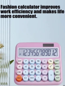 1pc Fashionable Multifunctional Desktop Calculator -Graduation Gifts, Cute Calculator, Office Accessory, Stylish Gadget, Lightweight Design - Multicolor - View 9
