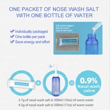 Nasal Irrigation System-300ml 10oz Nasal Wash Bottle With Nasal Wash Salt Packets
