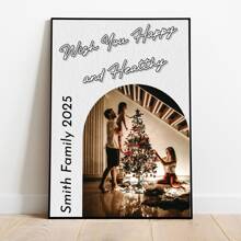 1pc Art Decor Modern Custom Unframed Canvas Poster - Family Anniversary Memory Decoration - Personalized Photo Art Decoration With Added Text And Photos Wall Art Decor For Home Office, Living Room, Bedroom - Indoor Wrapped Canvas Wall Hanging - Red and White - View 14