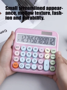 1pc Fashionable Multifunctional Desktop Calculator -Graduation Gifts, Cute Calculator, Office Accessory, Stylish Gadget, Lightweight Design - Multicolor - View 7