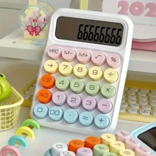 1 pièce Calculatrice avec schéma de couleurs de la dopamine, mini calculatrice mignonne pour étudiants, convient pour un usage au bureau ou à l'école