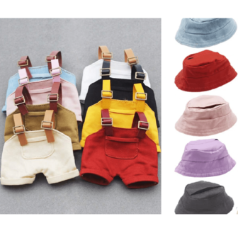 1 件工作服、17 厘米吊坠、帽子、服装配饰、DIY 手工娃娃小配饰、小雕像服装
