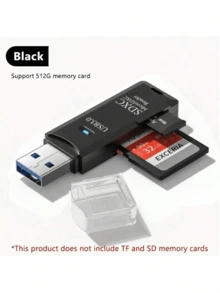 USB 3.0 SD/TF Card Reader - 2-In-1 High-Speed Memory Card Adapter For Photography & Devices - Multicolor - View 3