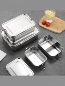 1 件不锈钢午餐盒、午餐容器、带盖餐盒，适合学生和办公室工作人员，便携式水果午餐盒，适用于备餐、学校和旅行场景。 - 彩色 - 查看 7