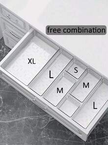 1PC/2/4/6/7pcs Transparent Drawer Storage Box, Cosmetic Storage Box Room Decor Home Decor Fall Decor Bedroom Decor Sun Travel Cool