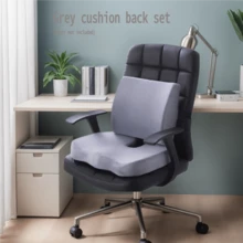 1 Set, 2pcs Memory Foam Slow Rebound Cushion Set, Suitable For Office Chair Seat Cushion, Car Booster Cushion, Includes 1pc Lumbar Support Pad, 1pc Dining Chair & Office Chair Pad Chair Cushion Chair Pillow Cushions Gaming Chair