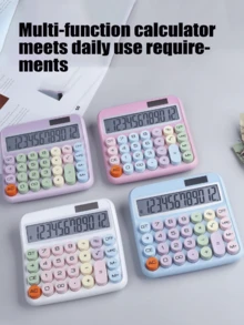 1pc Fashionable Multifunctional Desktop Calculator -Graduation Gifts, Cute Calculator, Office Accessory, Stylish Gadget, Lightweight Design - Multicolor - View 6