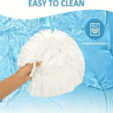 Rotating Mop Specific Replacement Head -360 Degree Cleaning Triangular Mop Head. Suitable For Rotating Mop Systems To Improve Floor Cleaning Efficiency - 白色 - 查看 4