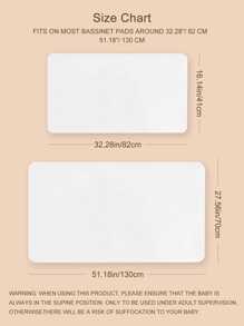 1件装 Oeko-Tex 认证白色褶皱婴儿床笠，柔软透气，舒适贴合，适用于摇篮或矩形床垫。