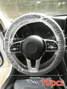 1 件通用一次性塑料方向盘套，防水，适用于汽车内饰配件 - 彩色 - 查看 9