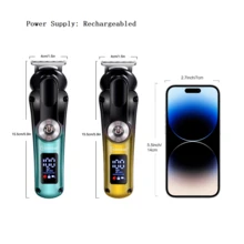 Hatteker 1pc Multi-Functional 5 In 1 Electric Hair Clippers Men Oil Head Carving Professional LED Hair Trimmer - Nhiều màu - Xem 2