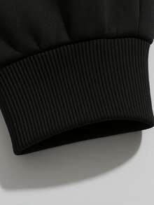 Men's Japanese Dragon And Word Print Drawstring Waist Jogger Pants - 黑色 - 查看 4