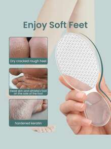 Nano Glass Foot File - Odorless, Double-Sided Exfoliator For Smooth Scaffolding, Nail Shaping Tool