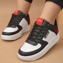 Men's White Casual Sneakers Comfortable Blogger Lightweight Soft Sole Runner Super Soft Promotion Casual Outdoor Outdoor Vacation - 紅色 - 查看 4