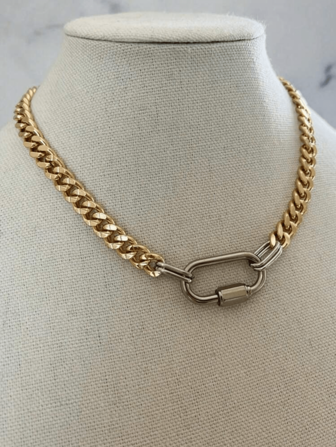 1 Collar con anillo de cierre, collar de acero inoxidable a juego de colores de moda y personalizado, adecuado para que hombres y mujeres lo usen a diario, regalo de joyería