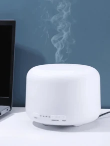 Humidifier Diffuser Aromatizer 300ml Ultrasonic White Style With 7 Color LED With Control - trắng - Xem 8