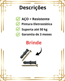 4 Arara de Parede 60cm Cabideiro Organizador de Roupas Loja Closet Quarto Cabide