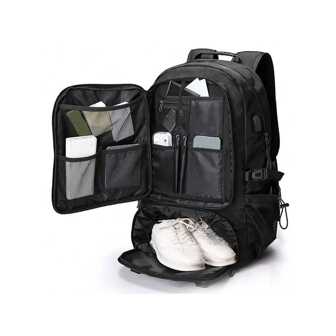 80L 男士户外背包登山旅行背包运动露营徒步旅行背包大号书包男士背包带鞋袋登机包，航空认可的旅行必需品，学校用品，学校背包，学校背包，书包，返校包，大容量，笔记本电脑隔层，行李带设计，鞋隔层，轻便，男孩和男人，白领人士，非常适合返校，开学第一天