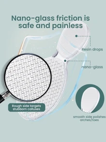 Nano Glass Foot File - Odorless, Double-Sided Exfoliator For Smooth Scaffolding, Nail Shaping Tool