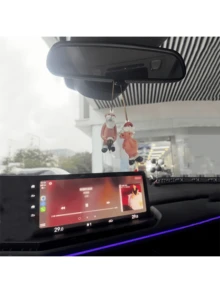 6/2/1 Pieza - Colgante de pareja de acrílico de Navidad, colgante plano 2D, no 3D, colgante decorativo de árbol de Navidad 2D, colgante decorativo de ambiente, colgante decorativo no textil de Navidad, adecuado para decoración de hogar, decoración de coche, colgante decorativo plano 2D - Multicolor - Ver 9