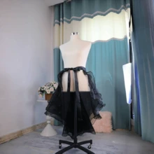 女士不对称荷叶边半身裙，有黑色、白色、紫色、玫瑰粉、红色可选，适合婚礼、派对、表演、舞台、角色扮演、摄影、舞蹈、万圣节服装、洛丽塔风格等场合。 - 彩色 - 查看 9