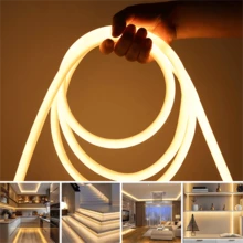 1pc COB LED Light Strip, Suitable For Indoor/Outdoor Decoration, Kitchen, TV Backlight And Cabinet Lighting, 1m/5m/10m Indoor Neon Lighting, Applicable For Home, Commercial Spaces, Parties, Weddings, Cabinets, Ceilings, Landscape Decoration