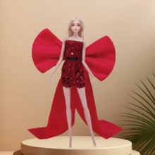 1 套时尚公主裙派对服装 11.8 英寸/30 厘米娃娃服装礼服娃娃裙配饰女孩玩具礼物（不包括娃娃）