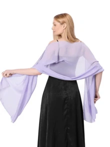 1pc Fashion Evening Dress Shawl, Lightweight Shawl, Extra Long Bridal Shawl For Women, Suitable For Wedding Party - A - View 20