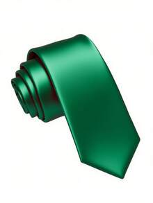 1 条男士领带，纯色光滑领带，商务正装，适合日常穿着、婚礼、庆典和商务着装男士领带 - 藏蓝色 - 查看 14