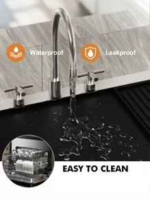 2-In-1 Silicone Coffee Mat With Raised Edges, Size 59.94x39.88cm, Designed To Protect Coffee Bar Countertops. Suitable For Coffee Machines, Espresso Machines And Saucer-Shaped Drying Mats, With Non-Slip Design And Removable Absorbent Pads, Easy To Clean, Coffee Bar Accessories Back To School