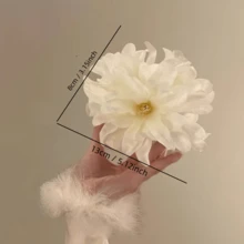 1pc New Super Fairy Flower Large Size Grab Clip With High Appearance And Temperament, Bridal Hair Clip, Hair Claw On The Back Of The Head, Floral Headpiece - Multicolor - View 4