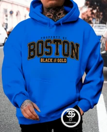 Boston Sweatshirt Cold Weather Jacket Printed Jacket Various Colors Premium Line Immediate Shipping - White - View 7