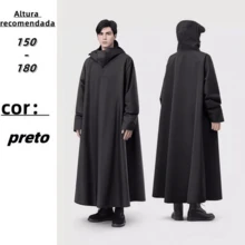Raincoat For Electric Cars, Battery Motorcycles, Long Rainproof Poncho For Men And Women - 黑色 - 查看 6
