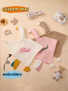 قطعة واحدة من بطانية البجع المخصصة، منشفة لعق، يمكن تطريزها باسم/نص، متوفرة بألوان خيوط التطريز المتعددة، تأتي بطانية البجع باللون الأبيض/الأزرق/الوردي/الخاكي/الرمادي لتلبية احتياجاتك، اسم مطرز شخصي، رفيق ناعم، رفيق دافئ لتعزيز التفاعل بين الوالدين والطفل والترابط العاطفي، تدريب على القبض، لعبة مرحة/بسيطة للاستخدام اليومي، مناسبة كهدية عيد ميلاد/هدية للأم الجديدة/هدية عيد الأم/هدية عيد الأب/هدية عيد الطفل/هدية للأطفال'