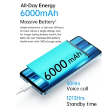 Realme Note 70T 4+64 GB 4+128 GB 4+256 GB Smartfon w wersji globalnej 6,75-calowy wyświetlacz 90 Hz zapewniający komfort dla oczu 6000 mAh masywna bateria Chipset UNISOC T7250 300% ultragłośności 13 MP aparat AI