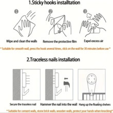 [Trang trí phòng Giáng sinh] 1 kệ gỗ treo tường đơn giản theo phong cách Bắc Âu, giá để đồ treo tường, kệ gỗ nổi, đồ dùng sắp xếp cho phòng khách, phòng ngủ, phòng tắm, trang trí nhà cửa, trang trí tường - trắng - Xem 9